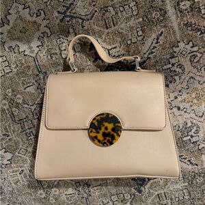 Tan Purse with Tortoise Shell Accent